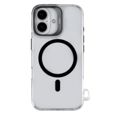 Чохол Apple iPhone 17, Kajsa Trans-Shield, Gun Metal, MagSafe, Прозорий