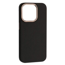Чехол Apple iPhone 11, Carbon Style, MagSafe, Black Grey, Черный