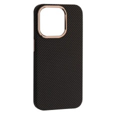 Чохол Apple iPhone 16 Pro Max, Carbon Style, MagSafe, Чорний