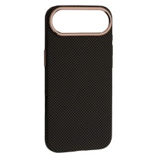 Чохол Apple iPhone 17 Air, Carbon Style, Black Grey, MagSafe, Чорний