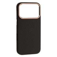 Чохол Apple iPhone 17 Pro Max, Carbon Style, MagSafe, Чорний