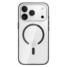 Чехол Apple iPhone 17 Pro, Rock Crystal Armor Anti-Yellowing, MagSafe, Черный