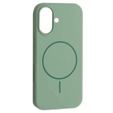 Чохол Apple iPhone 16, Air Beats, Light Cyan, MagSafe, Зелений