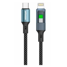 USB кабель Amaya 111CL Apple iPhone SE 2022, iPhone 14 Pro Max, iPhone 14 Plus, iPhone 14 Pro, iPhone 14, iPhone 13 Pro, iPhone 13 Mini, iPhone 13, iPhone 13 Pro Max, iPhone 12 Mini, iPhone 12 Pro Max, iPhone 12 Pro, Lightning, 1.2 м., Чорний
