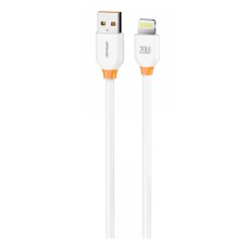 USB кабель Amaya L09 Apple iPhone SE 2022, iPhone 14 Pro Max, iPhone 14 Plus, iPhone 14 Pro, iPhone 14, iPhone 13 Pro, iPhone 13 Mini, iPhone 13, iPhone 13 Pro Max, iPhone 12 Mini, iPhone 12 Pro Max, iPhone 12 Pro, Lightning, 1.0 м., Білий