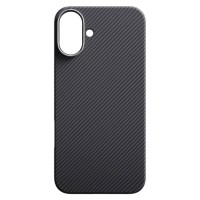 Чехол Apple iPhone 17, Carbon Style, MagSafe, Черный
