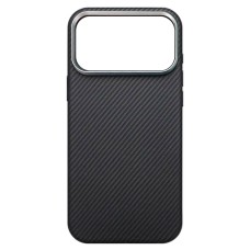 Чохол Apple iPhone 17 Pro Max, Carbon Style, MagSafe, Чорний