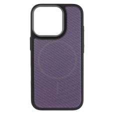 Чехол Apple iPhone 15 Pro, TechWoven Hybrid, MagSafe, Black-Purple, Черный