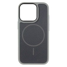 Чохол Apple iPhone 16, TechWoven Hybrid, Grey-Black, MagSafe, Сірий