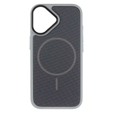 Чохол Apple iPhone 17, TechWoven Hybrid, Grey-Black, MagSafe, Сірий