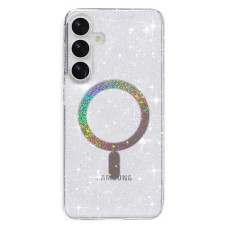 Чохол Samsung Galaxy S26 Edge, Galaxy S26 Plus, Epik Eclipse Sparkle, MagSafe, Прозорий