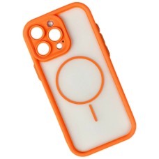 Чехол Apple iPhone 13 Pro, Clear Shock Thin, MagSafe, Оранжевый