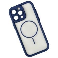 Чехол Apple iPhone 15, Clear Shock Thin, MagSafe, Синий