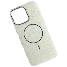 Чохол Apple iPhone 16, Color Glitter, MagSafe, Молочний