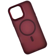 Чохол Apple iPhone 12, iPhone 12 Pro, Color Matte, Burgundy, MagSafe, Бордовий