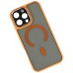 Чохол Apple iPhone 13, Focus Pixels, MagSafe, Помаранчевий
