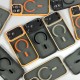 Чохол Apple iPhone 13, Focus Pixels, MagSafe, Помаранчевий
