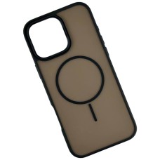 Чехол Apple iPhone 13 Pro, Air Beats Matte Color, MagSafe, Черный
