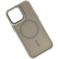 Чехол Apple iPhone 12 Pro Max, Matte Corrugated Camera Thin, MagSafe, Light Grey, Серый