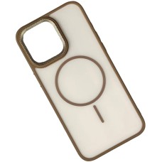 Чохол Apple iPhone 15 Pro, Matte Corrugated Camera Thin, MagSafe, Коричневий
