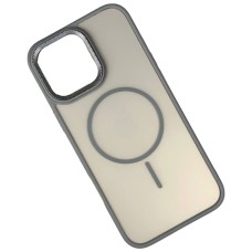 Чохол Apple iPhone 15 Pro, Matte Corrugated Camera Thin, MagSafe, Сірий
