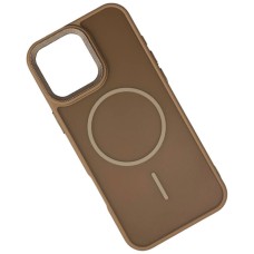 Чохол Apple iPhone 15, Matte Corrugated Camera Thin, Dark Brown, MagSafe, Коричневий