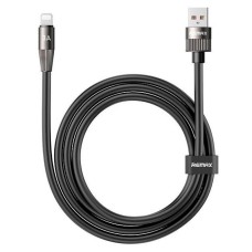 USB кабель Remax CB30 Reno Apple iPhone SE 2022, iPhone 14 Pro Max, iPhone 14 Plus, iPhone 14 Pro, iPhone 14, iPhone 13 Pro, iPhone 13 Mini, iPhone 13, iPhone 13 Pro Max, iPhone 12 Mini, iPhone 12 Pro Max, Lightning, 1.2 м., Чорний