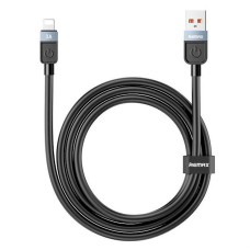 USB кабель Remax CB38 Photon Apple iPhone SE 2022, iPhone 14 Pro Max, iPhone 14 Plus, iPhone 14 Pro, iPhone 14, iPhone 13 Pro, iPhone 13 Mini, iPhone 13, iPhone 13 Pro Max, iPhone 12 Mini, iPhone 12 Pro Max, Lightning, 1.2 м., Чорний