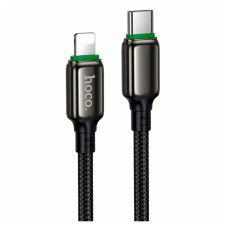 USB кабель Hoco X127 Exceed Apple iPhone SE 2022, iPhone 14 Pro Max, iPhone 14 Plus, iPhone 14 Pro, iPhone 14, iPhone 13 Pro, iPhone 13 Mini, iPhone 13, iPhone 13 Pro Max, iPhone 12 Mini, iPhone 12 Pro Max, Lightning, 1.0 м., Чорний