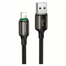 USB кабель Hoco X127 Exceed Apple iPhone SE 2022, iPhone 14 Pro Max, iPhone 14 Plus, iPhone 14 Pro, iPhone 14, iPhone 13 Pro, iPhone 13 Mini, iPhone 13, iPhone 13 Pro Max, iPhone 12 Mini, iPhone 12 Pro Max, Lightning, 1.0 м., Чорний