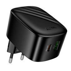 Мережевий зарядний пристрій Hoco CS102A Folding, Type-C, USB, Чорний