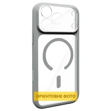 Чохол Apple iPhone 13 Pro Max, GETMAN Moon Clear, MagSafe, Сірий