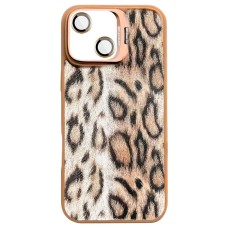 Чохол Apple iPhone 13, iPhone 14, Epik Wild Leopard Lens, MagSafe, Коричневий