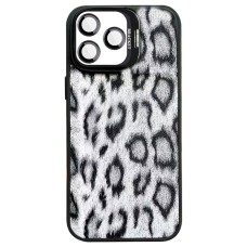 Чехол Apple iPhone 15 Pro, Epik Wild Leopard Lens, MagSafe, Черный