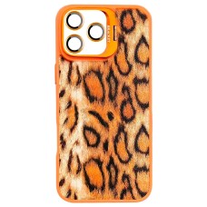 Чехол Apple iPhone 15 Pro Max, Epik Wild Leopard Lens, MagSafe, Оранжевый