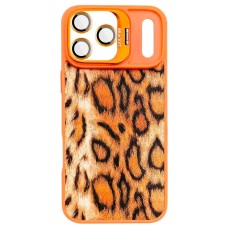 Чохол Apple iPhone 17 Air, Epik Wild Leopard Lens, MagSafe, Помаранчевий