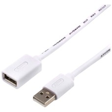 USB 2.0 подовжувач AM/AF, 1.8 м., Білий