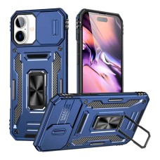 Чохол Apple iPhone 16, Epik Camshield Army Ring, Navy, Синій