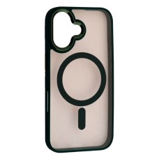 Чохол Apple iPhone 16 Plus, Cristal Guard, Dark Green, MagSafe, Зелений