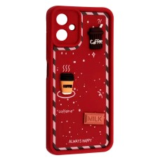 Чохол Samsung A376 Galaxy А37, Galaxy A37 5G, HAPPY Cookie, Marsala, Бордовий