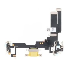 Шлейф Apple iPhone 14, з роз'ємом зарядки і мікрофоном, Жовтий