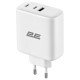 Мережевий зарядний пристрій 2E 2E-WC3USB65W-W, Білий