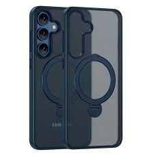 Чохол Samsung Galaxy S26, Galaxy S26 Pro, Epik Metal Buttons HQ Ring, Dark Blue, MagSafe, Синій