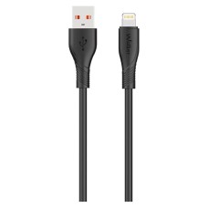 USB кабель Walker C585 Apple iPhone SE 2022, iPhone 14 Pro Max, iPhone 14 Plus, iPhone 14 Pro, iPhone 14, iPhone 13 Pro, iPhone 13 Mini, iPhone 13, iPhone 13 Pro Max, iPhone 12 Mini, iPhone 12 Pro Max, iPhone 12 Pro, Lightning, 1.0 м., Чорний