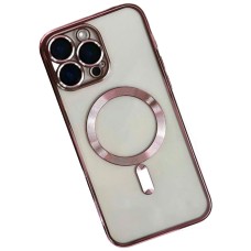 Чохол Apple iPhone 17 Pro, Metallic Full Camera, MagSafe, Рожевий