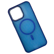 Чохол Apple iPhone 16 Pro Max, Wavy Pattern Matte, MagSafe, Синій