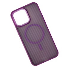 Чохол Apple iPhone 16, Wavy Pattern Matte, MagSafe, Фіолетовий