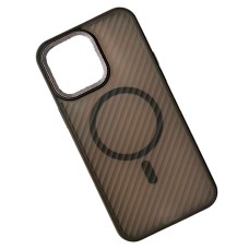 Чохол Apple iPhone 16, Wavy Pattern Matte, MagSafe, Чорний