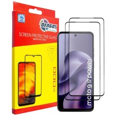 Захисне скло Motorola Moto G17, Moto G17 Power, Dengos, Чорний