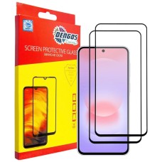Захисне скло Samsung Galaxy A37 5G, Galaxy A57 5G, Galaxy S25 FE, Dengos, Чорний